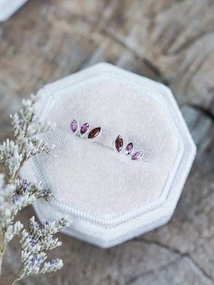 Garnet Wing Earrings - Gardens of the Sun | Ethical Jewelry