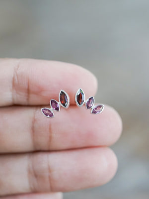 Garnet Wing Earrings - Gardens of the Sun | Ethical Jewelry