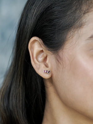 Garnet Wing Earrings - Gardens of the Sun | Ethical Jewelry