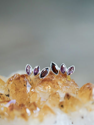 Garnet Wing Earrings - Gardens of the Sun | Ethical Jewelry