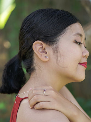 Garnet Wing Earrings - Gardens of the Sun | Ethical Jewelry