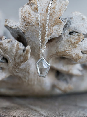 Geometric Aquamarine Necklace - Gardens of the Sun | Ethical Jewelry
