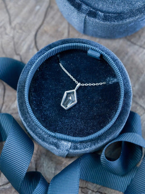 Geometric Aquamarine Necklace - Gardens of the Sun | Ethical Jewelry