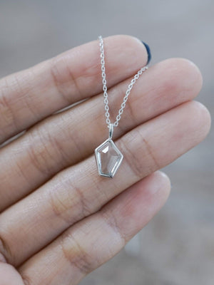 Geometric Aquamarine Necklace - Gardens of the Sun | Ethical Jewelry