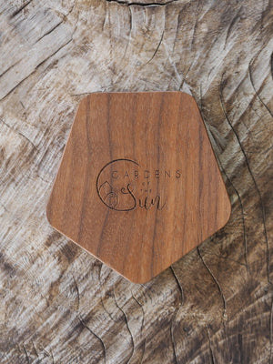 Geometric Wooden Ring Box in Walnut - Gardens of the Sun | Ethical Jewelry