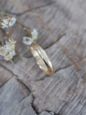 gold wedding band plain and thin - Gardens of the Sun | Ethical Jewelry