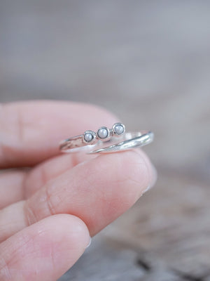 Gray Pearl Comet Ring - Gardens of the Sun | Ethical Jewelry