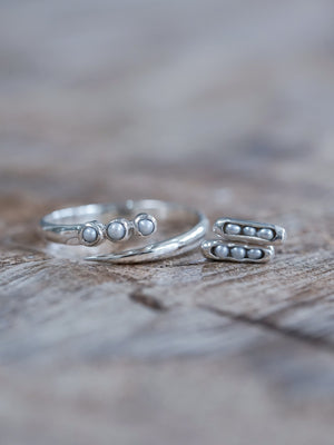 Gray Pearl Comet Ring - Gardens of the Sun | Ethical Jewelry