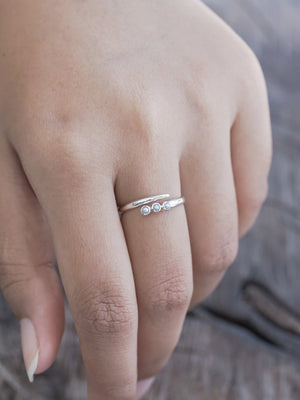 Gray Pearl Comet Ring - Gardens of the Sun | Ethical Jewelry