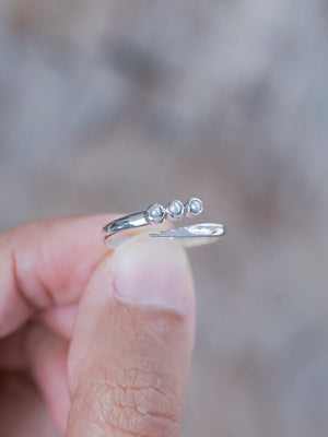 Gray Pearl Comet Ring - Gardens of the Sun | Ethical Jewelry