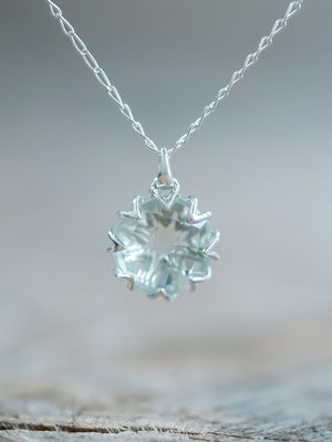 Green Amethyst Flower Necklace - Gardens of the Sun | Ethical Jewelry