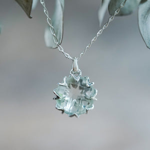 Green Amethyst Flower Necklace - Gardens of the Sun | Ethical Jewelry
