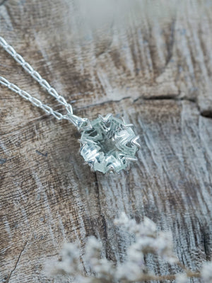 Green Amethyst Flower Necklace - Gardens of the Sun | Ethical Jewelry