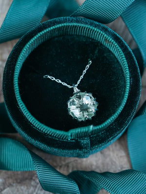 Green Amethyst Flower Necklace - Gardens of the Sun | Ethical Jewelry