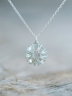 Green Amethyst Flower Necklace - Gardens of the Sun | Ethical Jewelry