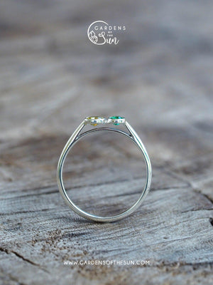 Green Garnet and Yellow Sphene Ring - Gardens of the Sun | Ethical Jewelry
