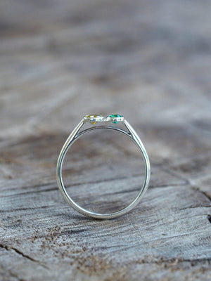 Green Garnet and Yellow Sphene Ring - Gardens of the Sun | Ethical Jewelry