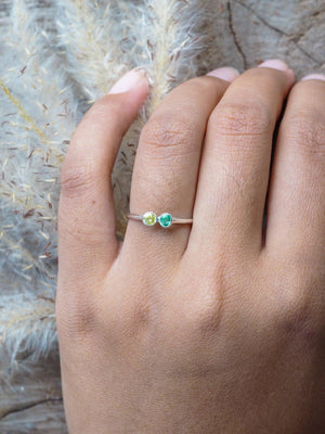 Green Garnet and Yellow Sphene Ring - Gardens of the Sun | Ethical Jewelry