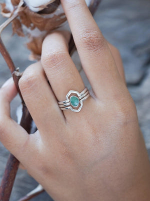 Hexagon Crown Ring Set - Gardens of the Sun | Ethical Jewelry