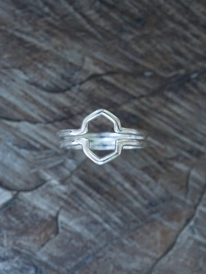 Hexagon Crown Ring Set - Gardens of the Sun | Ethical Jewelry