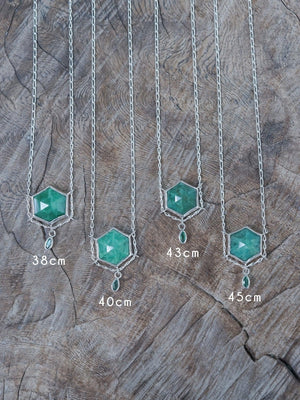 Hexagon Emerald Necklace - Gardens of the Sun | Ethical Jewelry