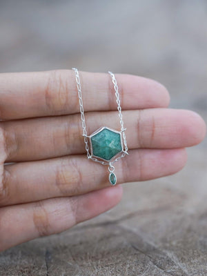 Hexagon Emerald Necklace - Gardens of the Sun | Ethical Jewelry