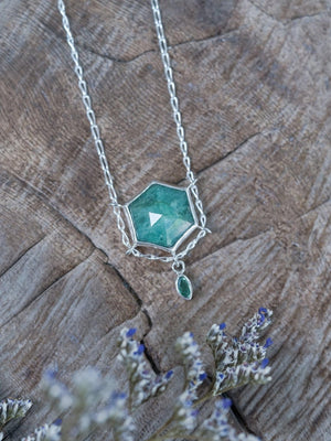 Hexagon Emerald Necklace - Gardens of the Sun | Ethical Jewelry