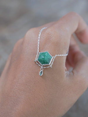 Hexagon Emerald Necklace - Gardens of the Sun | Ethical Jewelry