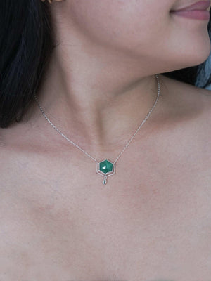 Hexagon Emerald Necklace - Gardens of the Sun | Ethical Jewelry