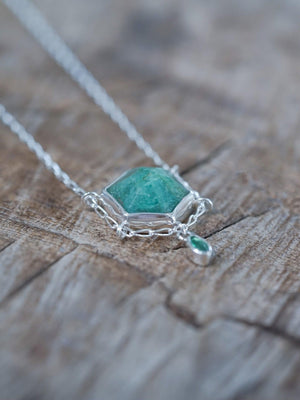 Hexagon Emerald Necklace - Gardens of the Sun | Ethical Jewelry