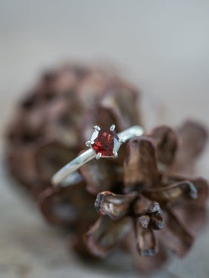 Hexagon Garnet Ring - Gardens of the Sun | Ethical Jewelry