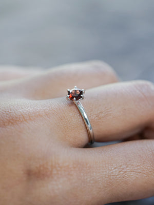Hexagon Garnet Ring - Gardens of the Sun | Ethical Jewelry