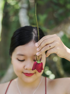 Hexagon Garnet Ring - Gardens of the Sun | Ethical Jewelry