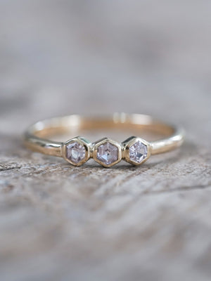 Hexagon Spinel Ring in Ethical Gold - Gardens of the Sun | Ethical Jewelry