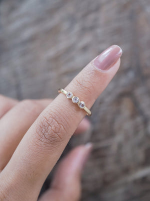 Hexagon Spinel Ring in Ethical Gold - Gardens of the Sun | Ethical Jewelry