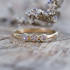 Hexagon Spinel Ring in Ethical Gold - Gardens of the Sun | Ethical Jewelry