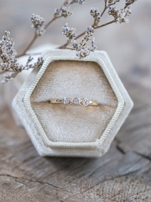 Hexagon Spinel Ring in Ethical Gold - Gardens of the Sun | Ethical Jewelry