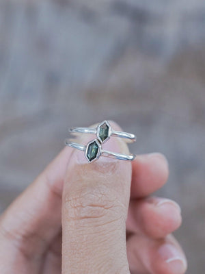 Hexagon Tourmaline Ring - Gardens of the Sun | Ethical Jewelry