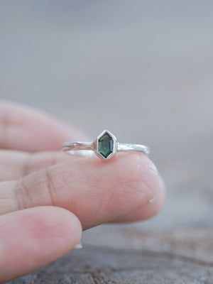 Hexagon Tourmaline Ring - Gardens of the Sun | Ethical Jewelry