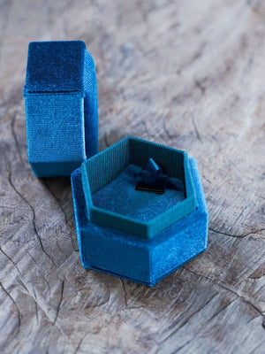 Hexagon Velvet Jewelry Box - Gardens of the Sun | Ethical Jewelry