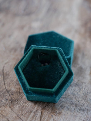 Hexagon Velvet Jewelry Box - Gardens of the Sun | Ethical Jewelry