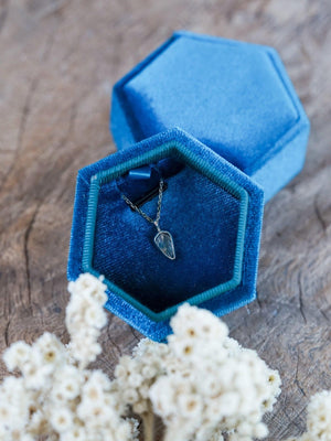 Hexagon Velvet Jewelry Box - Gardens of the Sun | Ethical Jewelry