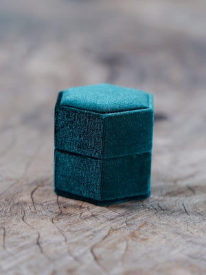 Hexagon Velvet Jewelry Box - Gardens of the Sun | Ethical Jewelry