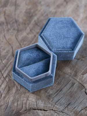 Hexagon Velvet Ring Box - Gardens of the Sun | Ethical Jewelry