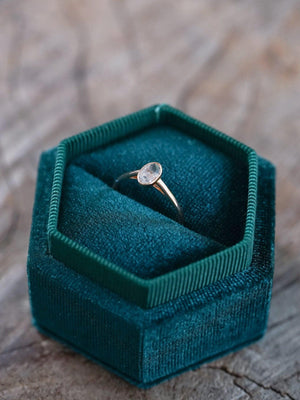 Hexagon Velvet Ring Box - Gardens of the Sun | Ethical Jewelry