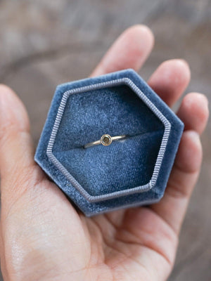 Hexagon Velvet Ring Box - Gardens of the Sun | Ethical Jewelry