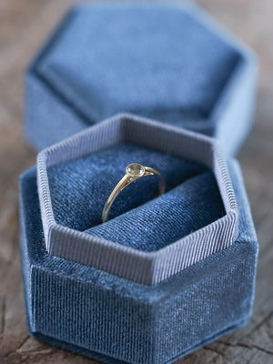 Hexagon Velvet Ring Box - Gardens of the Sun | Ethical Jewelry