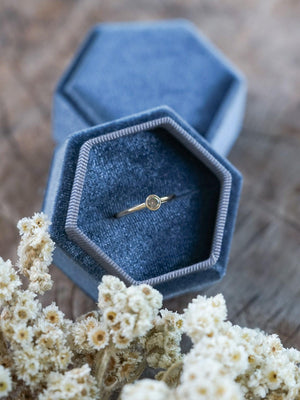 Hexagon Velvet Ring Box - Gardens of the Sun | Ethical Jewelry
