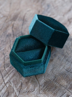 Hexagon Velvet Ring Box - Gardens of the Sun | Ethical Jewelry