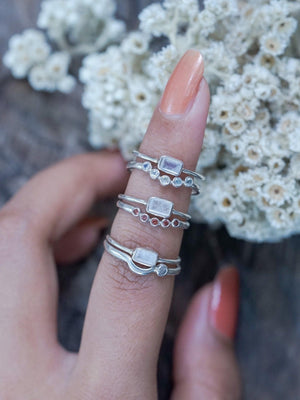 Horizontal Baguette Moonstone Ring - Gardens of the Sun | Ethical Jewelry